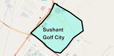 Location Map of Sushant Golf City, Lucknow