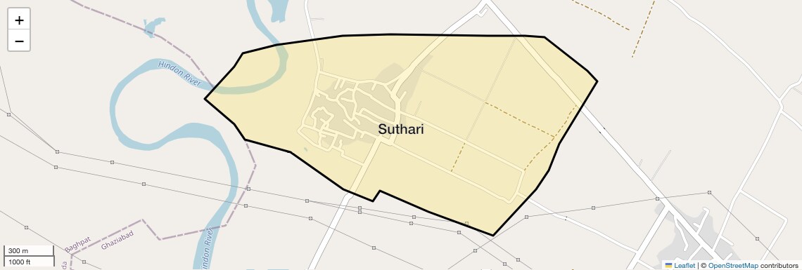 Location Map of Suthari, Ghaziabad