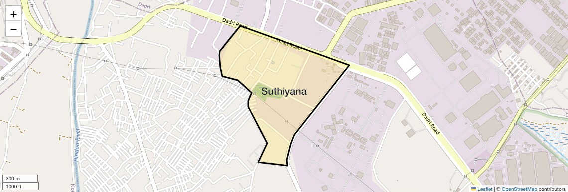 Location Map of Suthiyana, Greater Noida