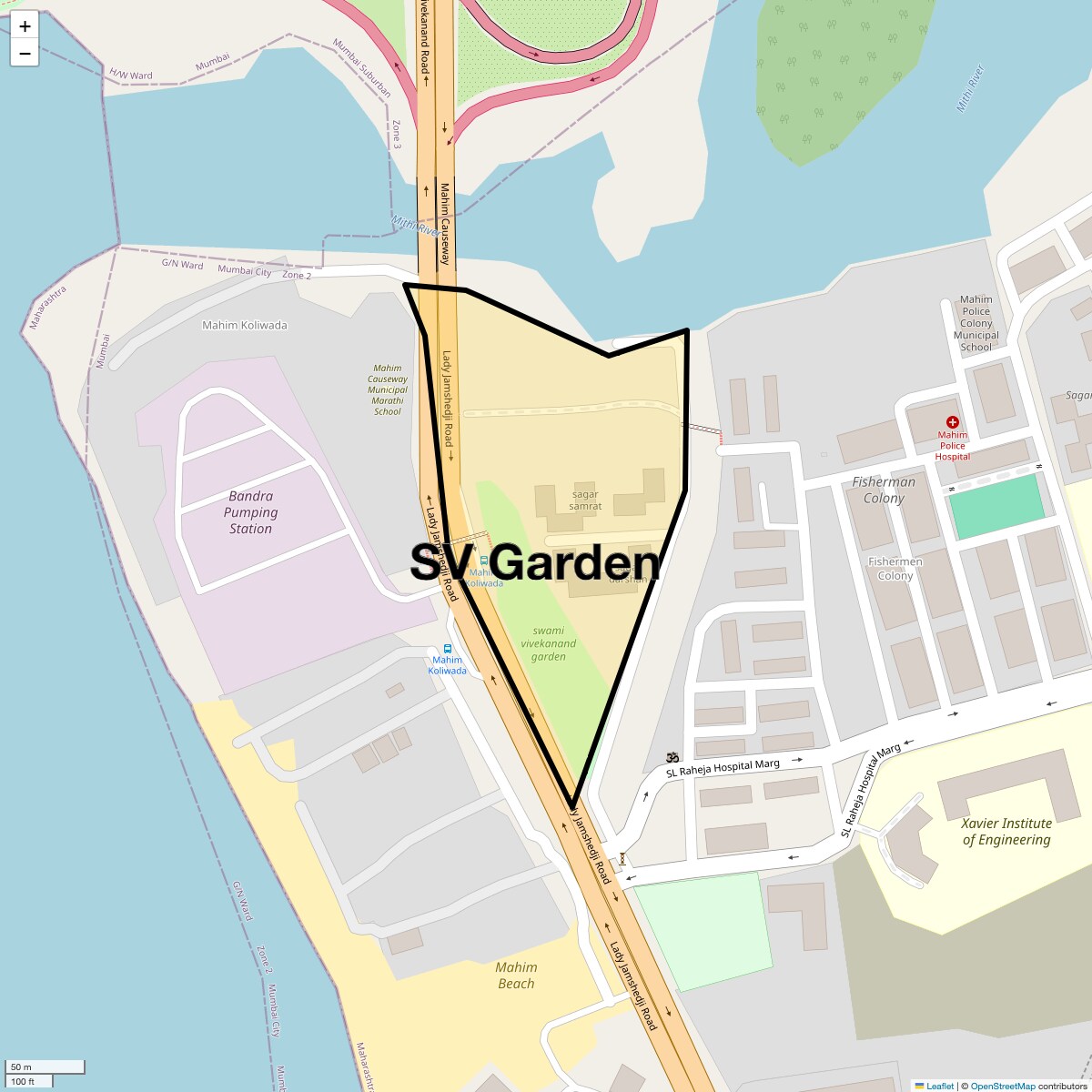 Location Map of Sv Garden, Mumbai