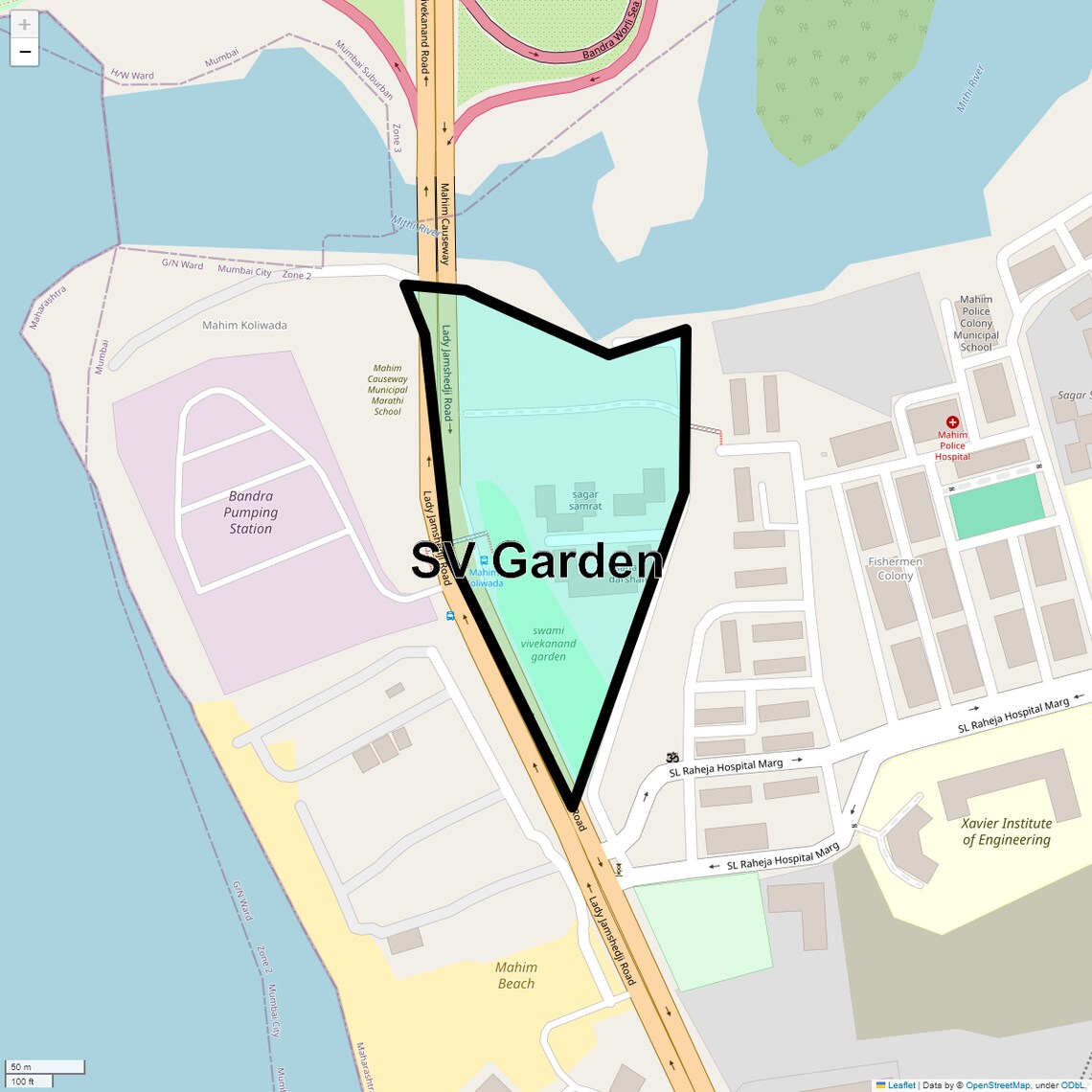 Location Map of Sv Garden, Mumbai