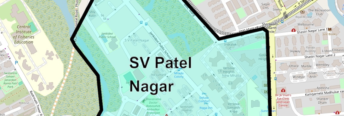 Location Map of Sv Patel Nagar, Mumbai
