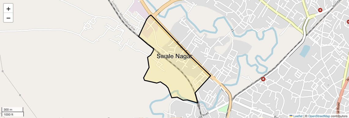 Location Map of Swale Nagar, Bareilly