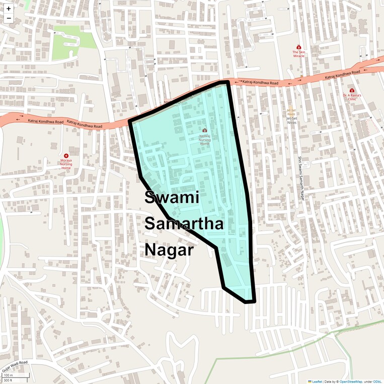 Location Map of Swami Samartha Nagar