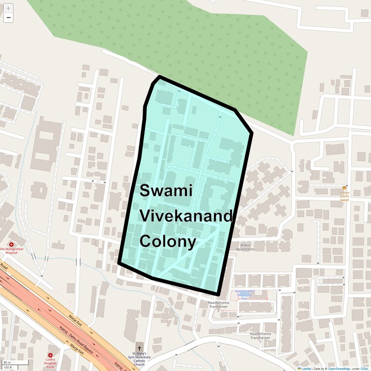 Location Map of Swami Vivekanand Colony
