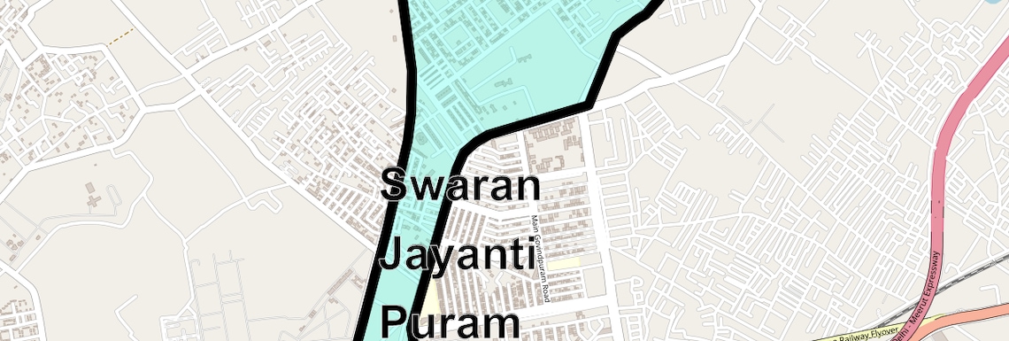 Location Map of Swaran Jayanti Puram, Ghaziabad
