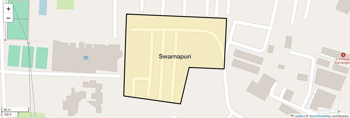 Location Map of Swarnapuri, Bhubaneswar