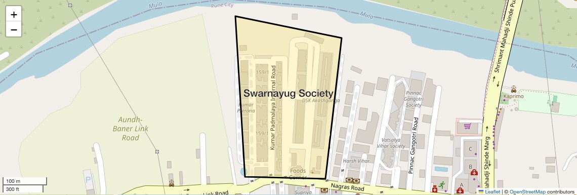 Location Map of Swarnayug Society, Pune