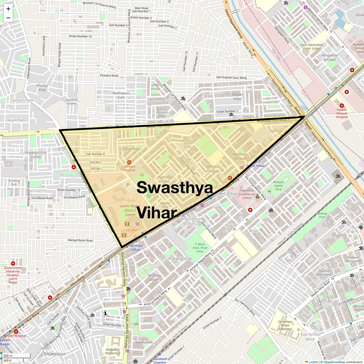 Check Time Travel of Swasthya Vihar, Delhi