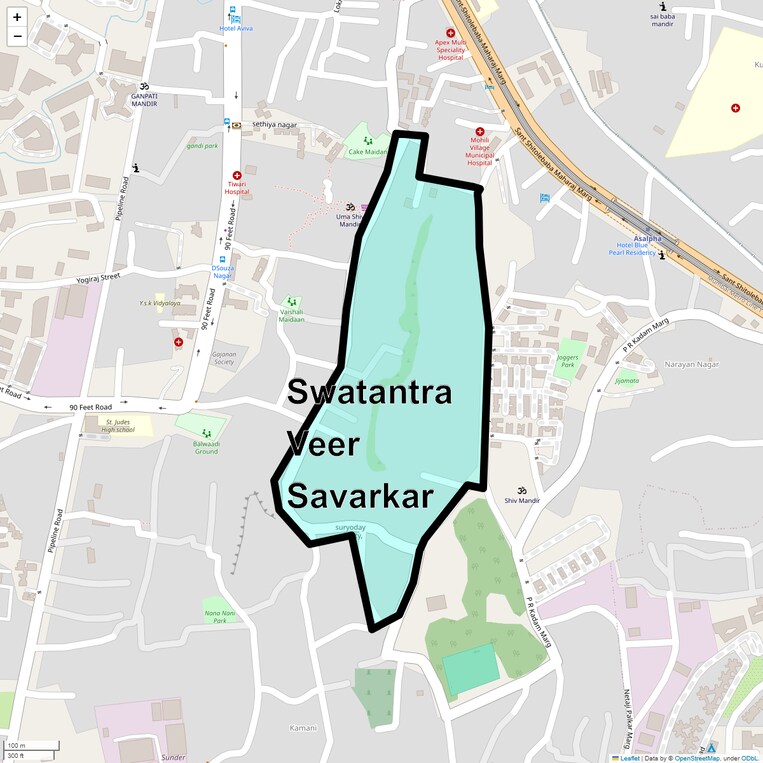 Location Map of Swatantra Veer Savarkar