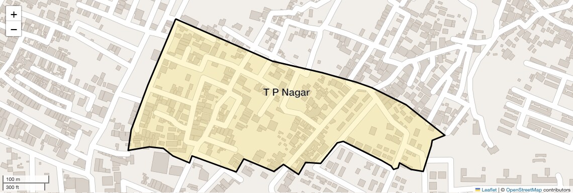 Location Map of T P Nagar, Allahabad