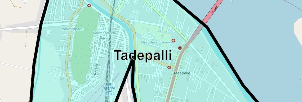 Location Map of Tadepalli, Vijayawada