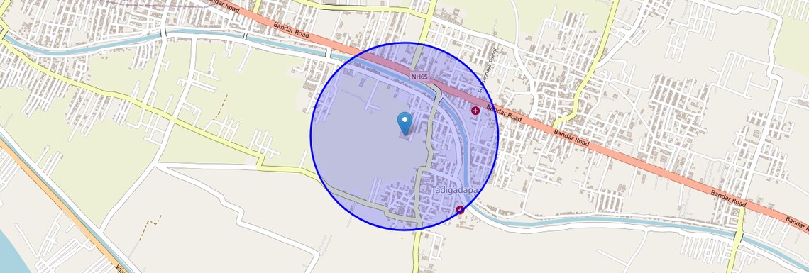 Location Map of Tadigadapa, Vijayawada