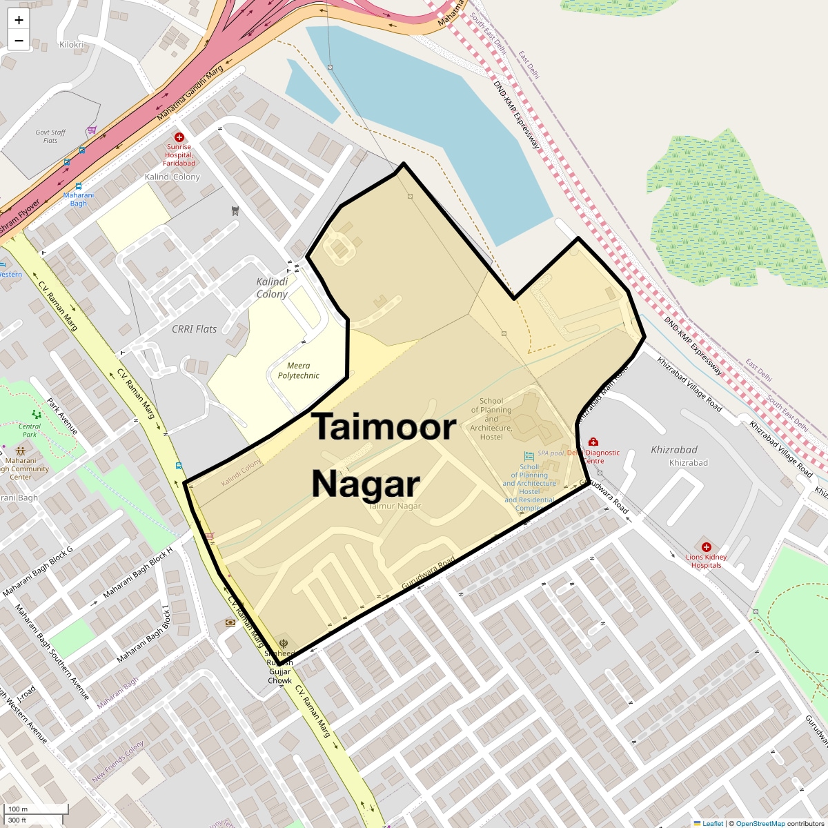 Check Time Travel of Taimoor Nagar, Delhi