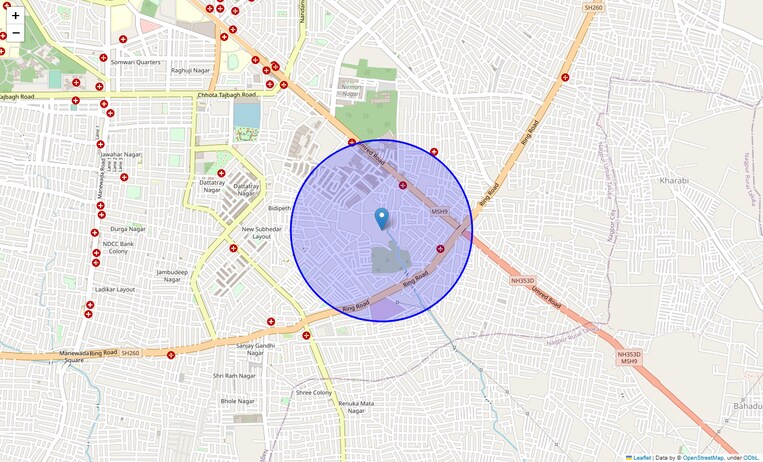 Location Map of Taj Bagh