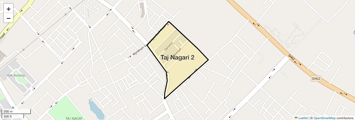 Location Map of Taj Nagari 2, Agra