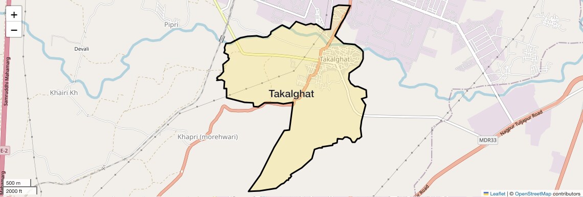 Location Map of Takalghat, Nagpur