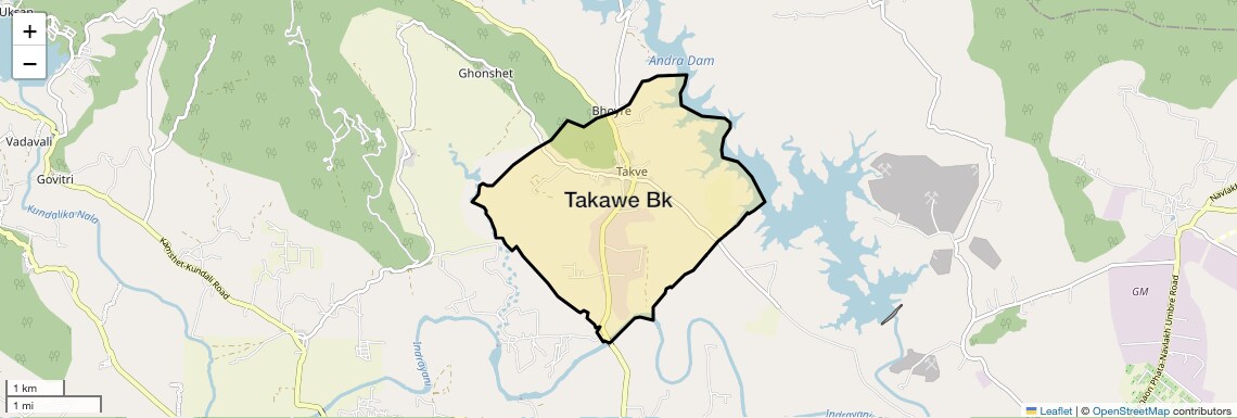 Location Map of Takawe Bk, Pune