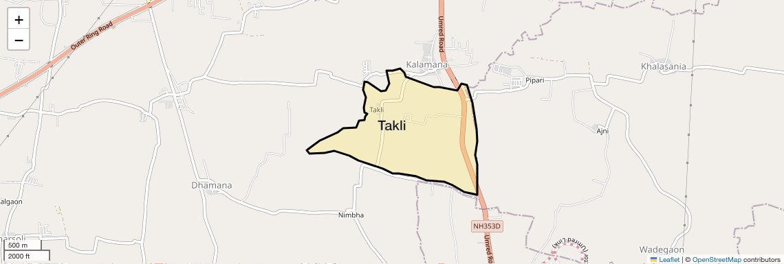 Location Map of Takli, Nagpur