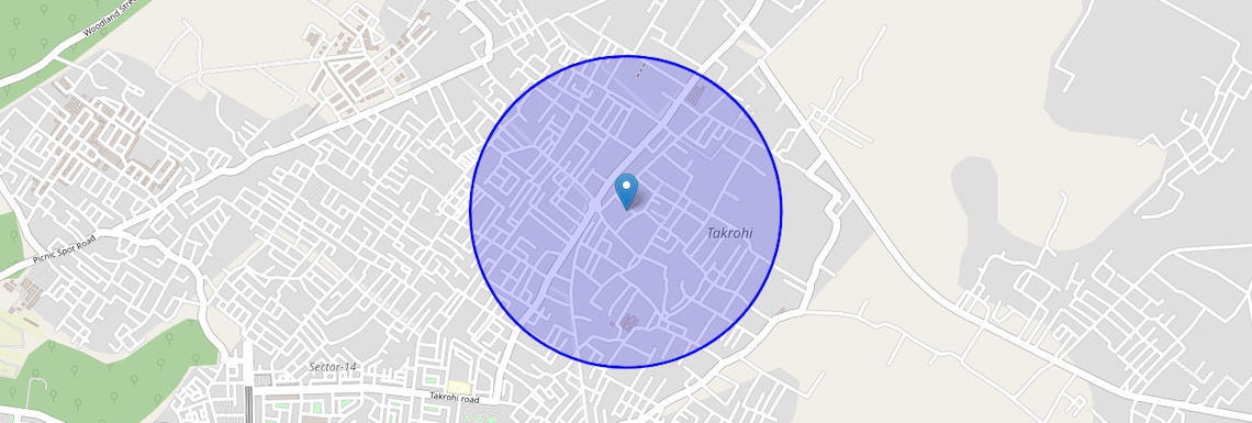 Location Map of Takrohi, Lucknow