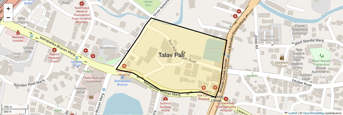 Location Map of Talav Pali, Thane