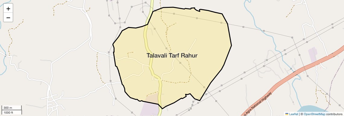Location Map of Talavali Tarf Rahur, Thane
