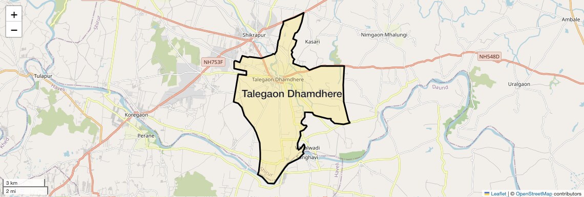 Location Map of Talegaon Dhamdhere, Pune