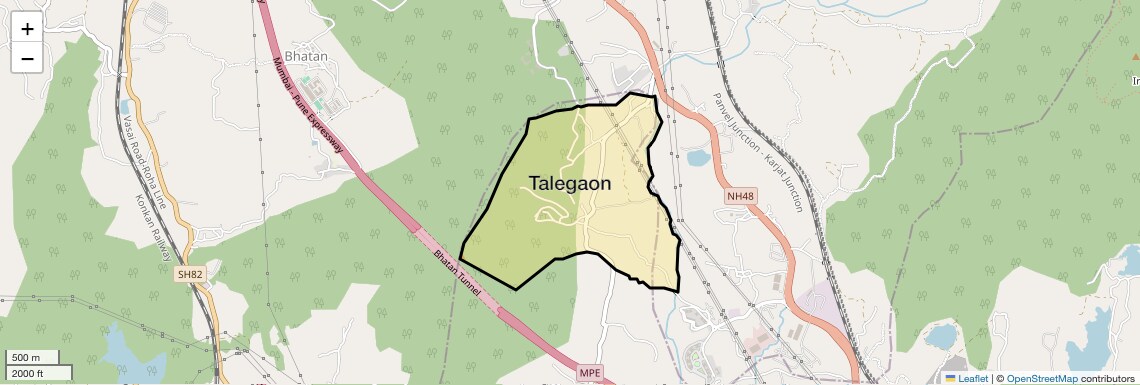 Location Map of Talegaon, Navi Mumbai