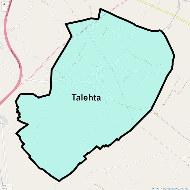 Location Map of Talehta