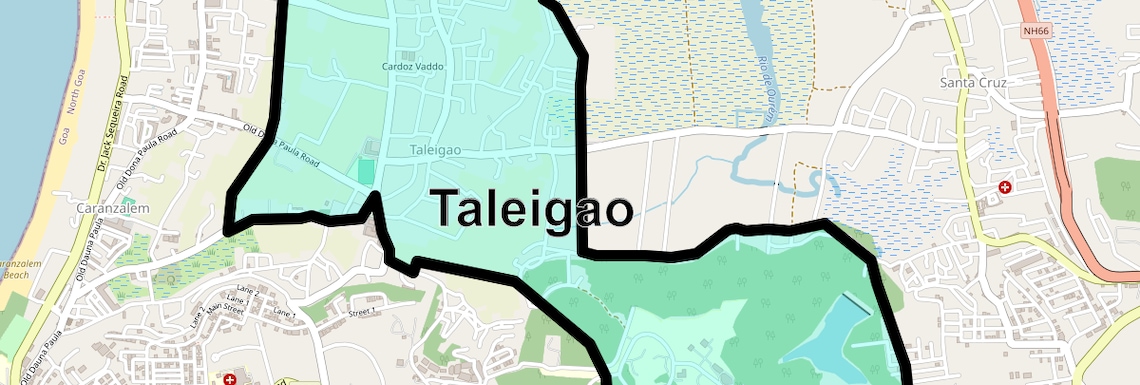 Location Map of Taleigao, Goa