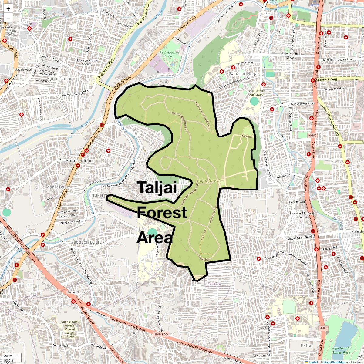 Check Time Travel of Taljai Forest Area, Pune