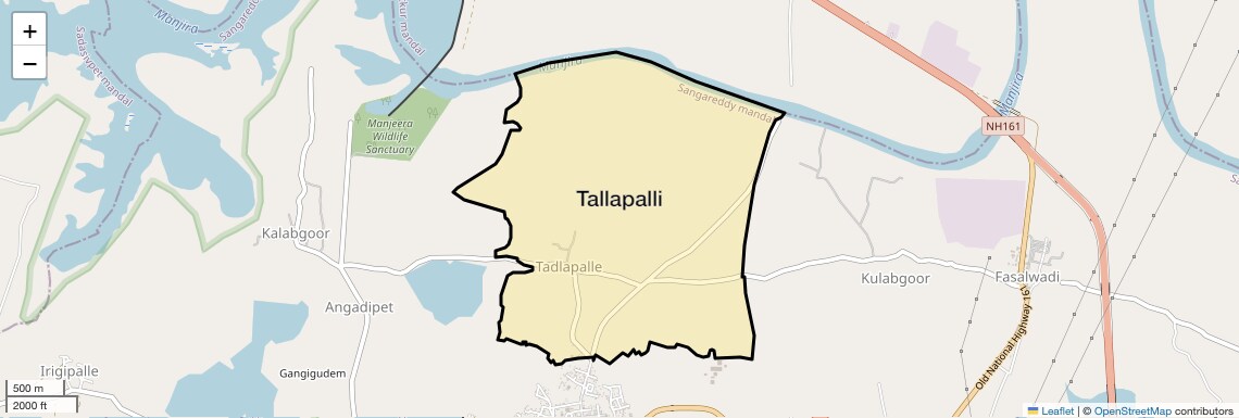 Location Map of Tallapalli, Hyderabad