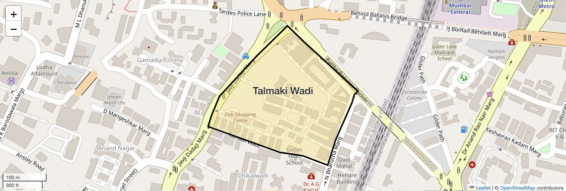 Location Map of Talmaki Wadi, Mumbai