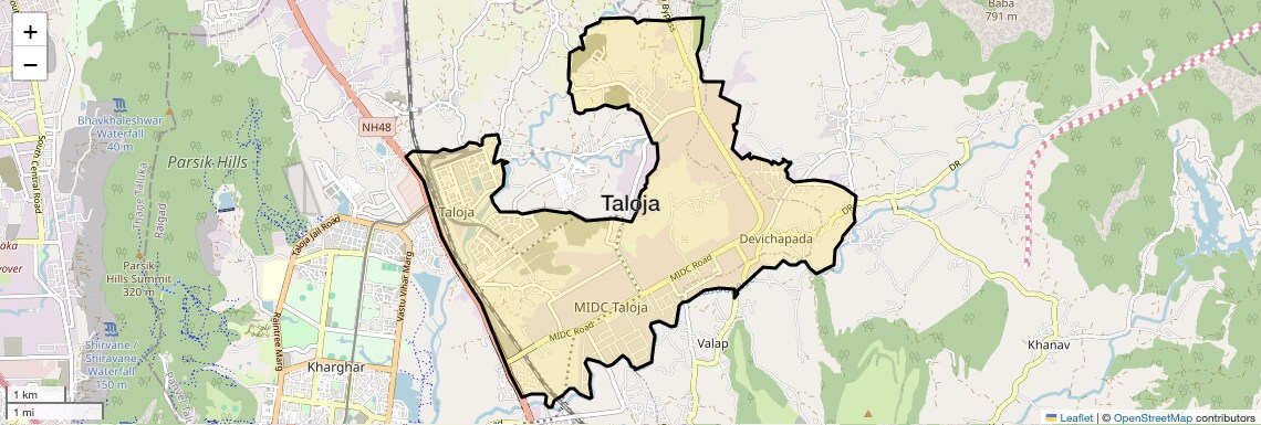 Location Map of Taloja, Navi Mumbai