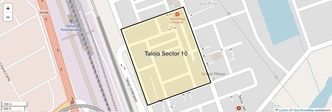 Location Map of Taloja Sector 10, Navi Mumbai