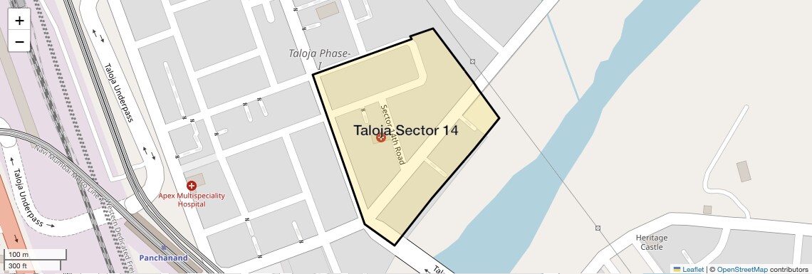 Location Map of Taloja Sector 14, Navi Mumbai
