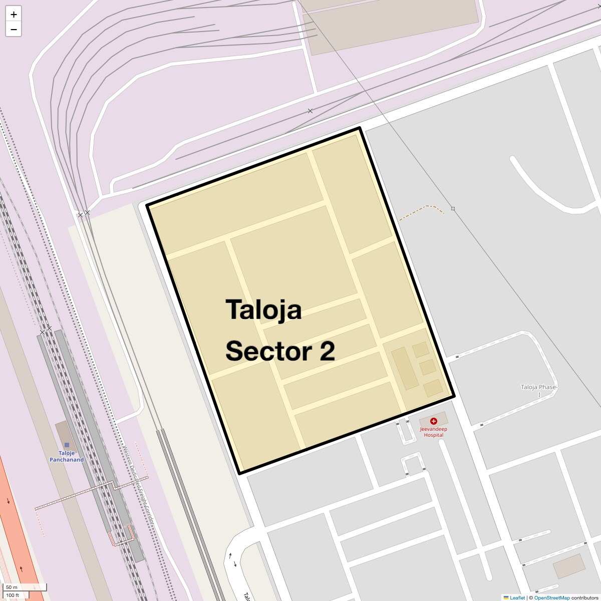 Location Map of Taloja Sector 2, Navi Mumbai
