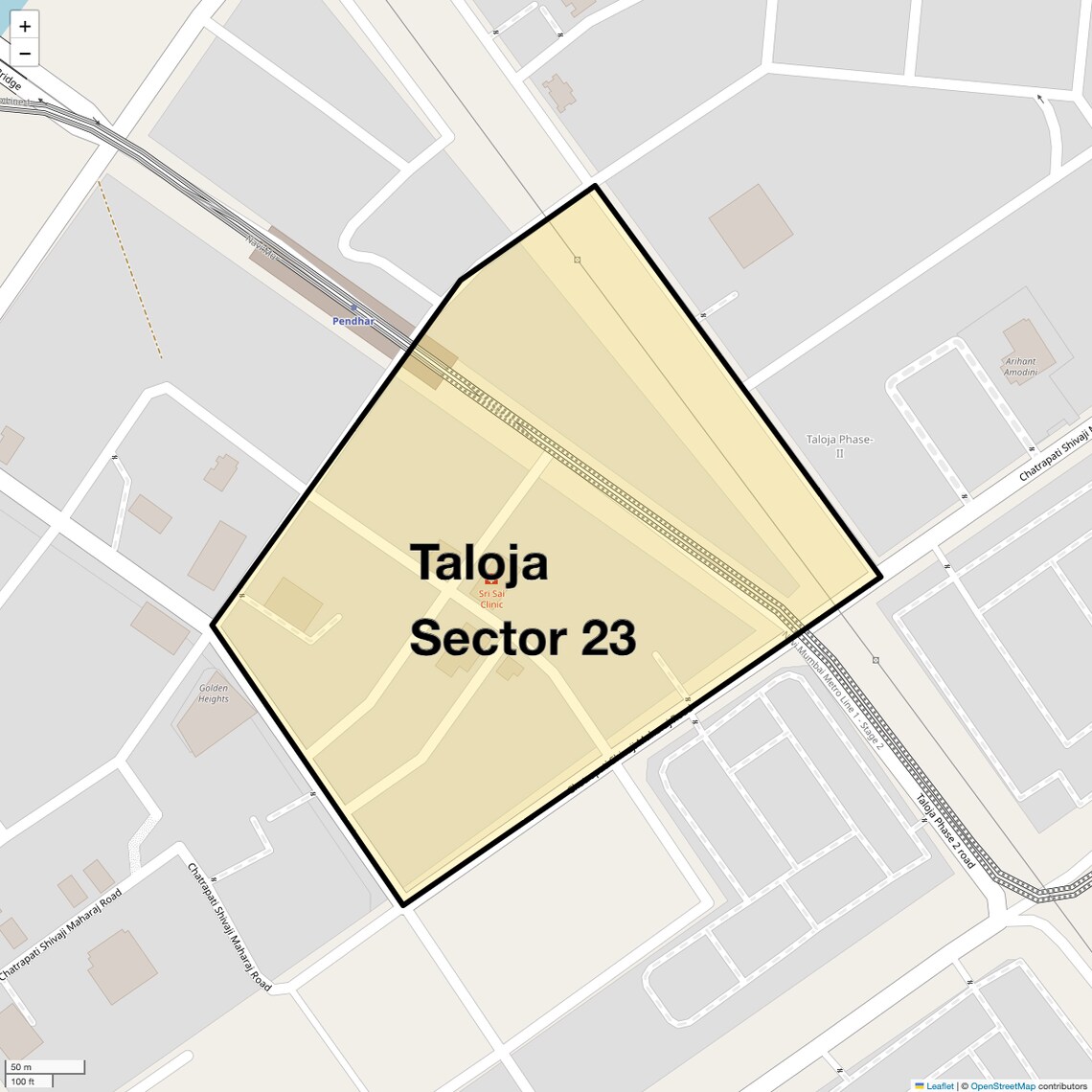 Location Map of Taloja Sector 23, Navi Mumbai