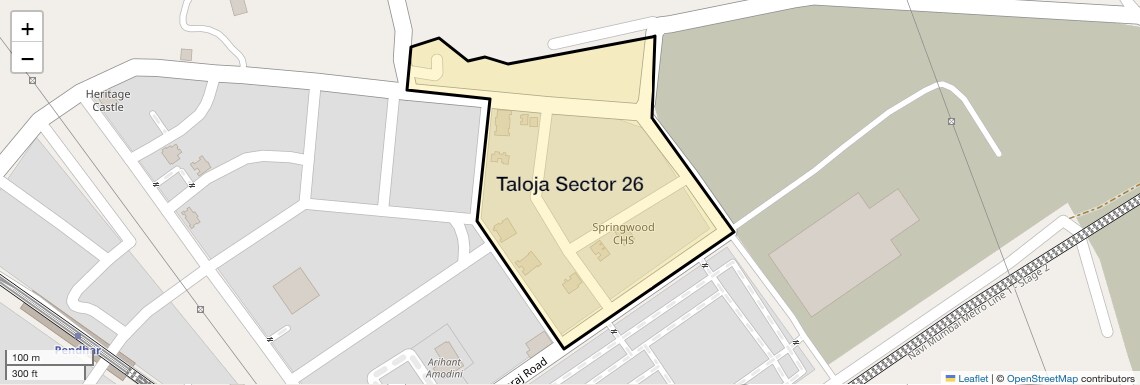 Location Map of Taloja Sector 26, Navi Mumbai