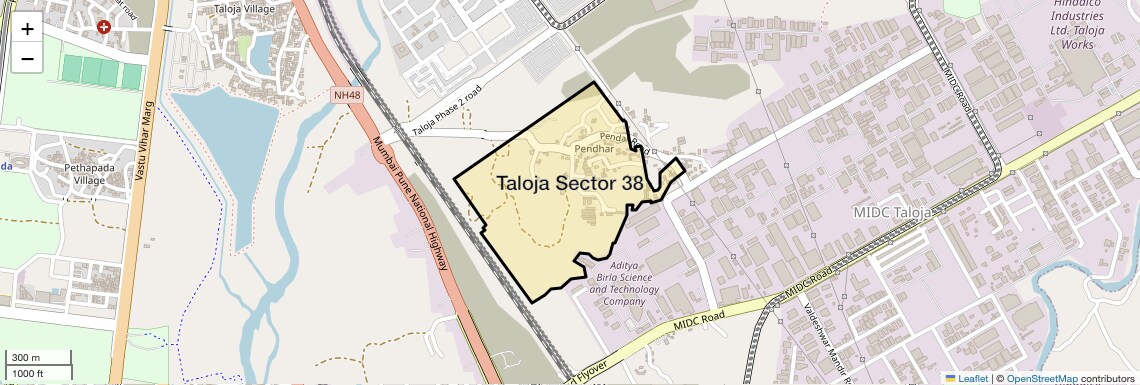 Location Map of Taloja Sector 38, Navi Mumbai