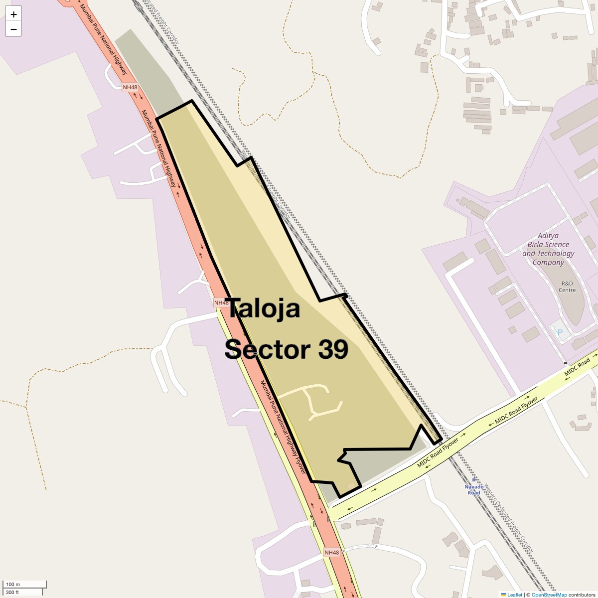 Location Map of Taloja Sector 39, Navi Mumbai