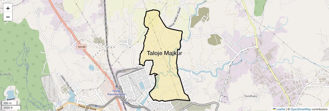 Location Map of Taloje Majkur, Navi Mumbai