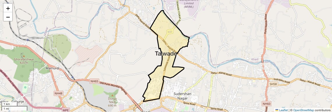 Location Map of Talwade, Pune