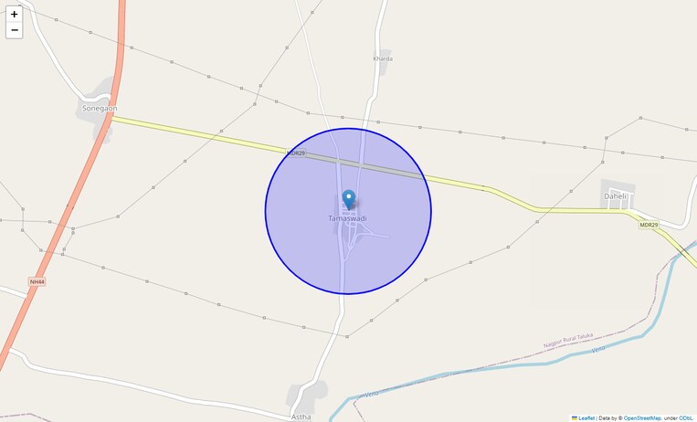 Location Map of Tamaswadi