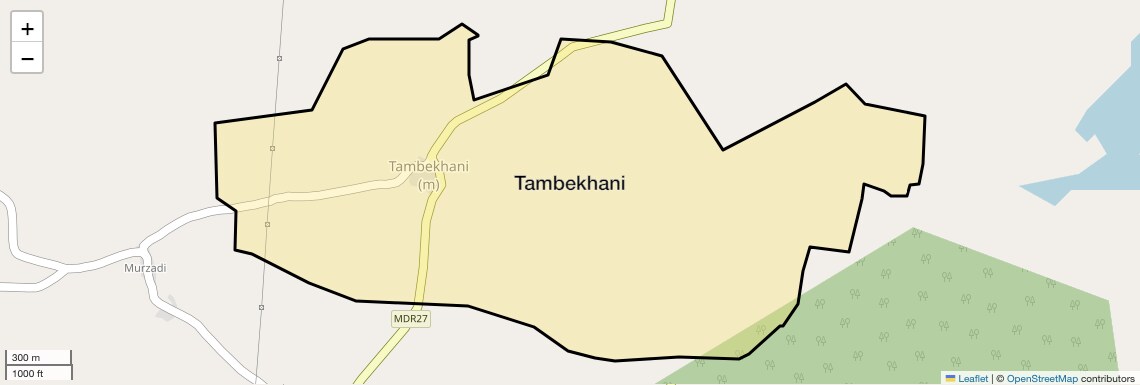 Location Map of Tambekhani, Nagpur