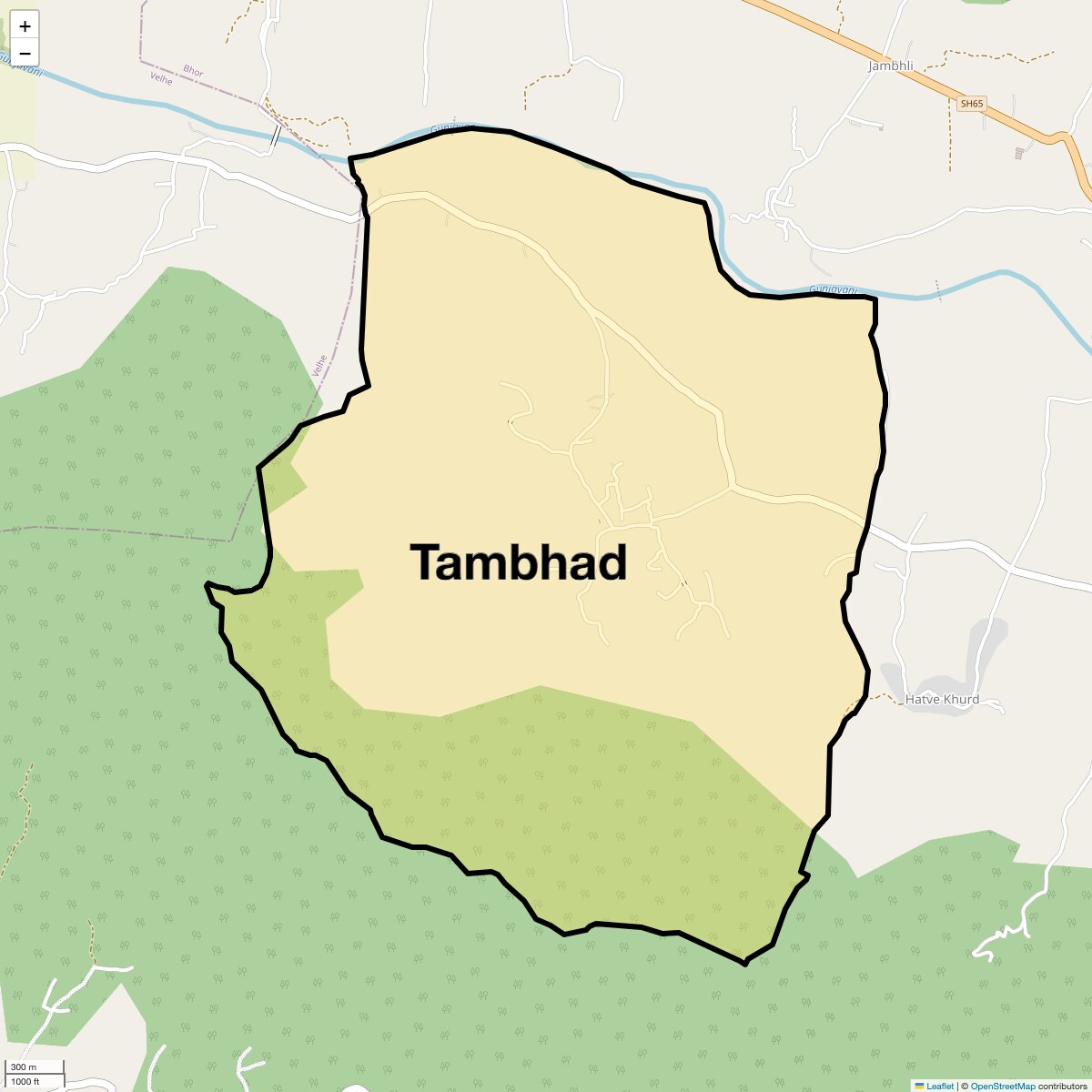 Location Map of Tambhad, Pune