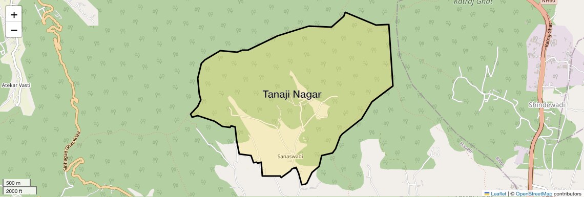 Location Map of Tanaji Nagar, Pune