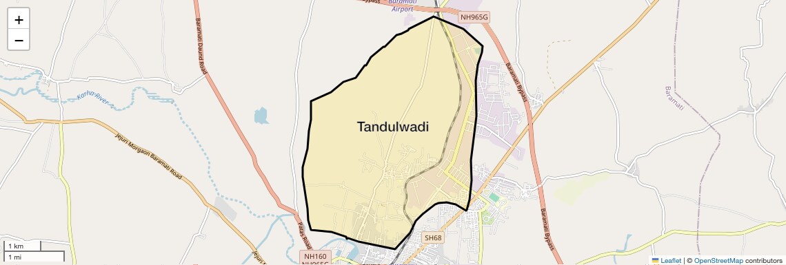 Location Map of Tandulwadi, Pune
