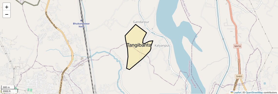 Location Map of Tangibanta, Bhubaneswar