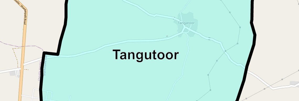 Location Map of Tangutoor, Hyderabad